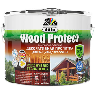 WOOD PROTECT белая 9 л "Dufa" Пропитка (выводим) (не производ.)